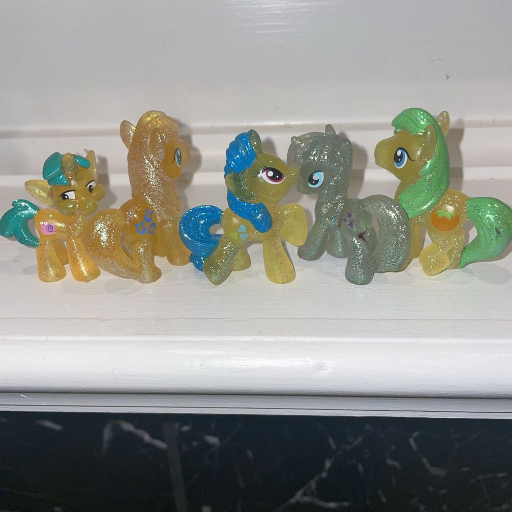 My Little Pony Blind Bag 5 Mini Figures Glitter Transparent Clear Wave 10, 7